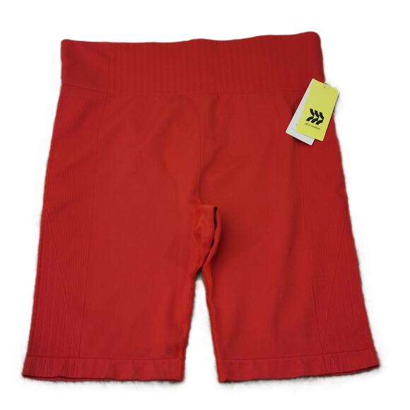 NWT all in motion High Rise 7" Rib Bike‎ Shorts Cherry Red Size XXL - Picture 2 of 12